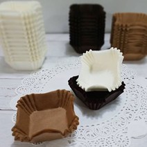 사각 머핀컵45mm(백색) / 4.5x2cm 약200매 // 화과자케이스속지