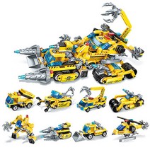 The legend of CHARIOT 8개 장비 합체 레고 호환 빌딩 블록, red