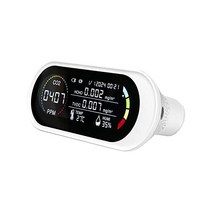 실내 공기질 감시기 휴대용 이산화탄소 포름알데히드 가정 사무실 및 학교용 청각 및 시각 경보 기능이 있는 온도 습도 감지기 실시간 테스트 배터리 전원 공급