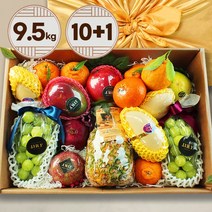 프리미엄 명절 혼합 과일선물세트 설날 명절 추석 이바지 과일 9.5kg내외 보자기 포장 설날 명절 구정 과일선물 과일박스 과일바구니, 과일선물세트 9.5kg내외+일반 보자기