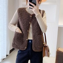 성인 학생 뽀글이 수면조끼 아웃포켓 양털 후리스 플리스 베스트