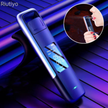 휴대용 알콜 음주측정기 USB 충전식 음주측정기 삼색표시등 비접촉 음주측정기 Riutiyo, 파란색