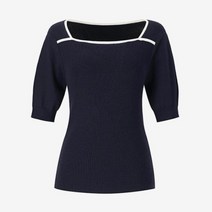 스퀘어넥 반팔 니트 /OZ4SKT3NV