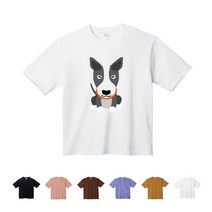 TCTo-141 불테리어 개 반려견 오버핏 반팔티셔츠