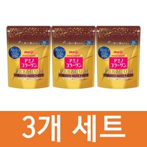 일본 메이지 아미노 콜라겐 프리미엄 196g 리필 3개세트, 3개