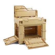 밀리터리 차박 캠핑수납 20L 폴딩박스 사이드 오픈형, 베이지