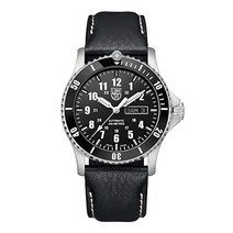 Luminox 오토매틱 스포츠 타이머 XS.0921 남성용 시계 42mm - 블랙/실버 데이/날짜 기능의 200m 방수 사파이어 글래스 블랙 모던