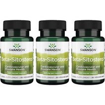 스완슨 Swanson Beta-Sitosterol 베타 시토스테롤 320mg 아연 셀레늄 셀레니움 함유 30정 3병, x, 1개