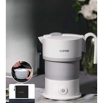 아웃도어 접이식 캠핑주전자 야외주전자 백패킹주전자, 흰색 + 회색