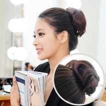 빨간머리 당고 은비 여성 부분가발 똥머리 붙임가발, 1개, 당고가발_은비_레드와인_13cm(소)