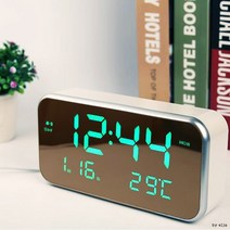 [루키] 정품 초대형 LED 직사각 미러시계 4칼라, 대형미러시계-그레이화이트