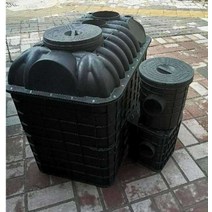 오수받이 PE 하수침전조 가정용 냄새차단 장마대비, 블랙