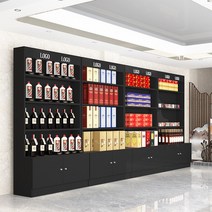 술장식장 양주장 술장 위스키장 매장 매대 주류장식장, 라이트월너트색 200*120*40
