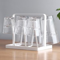 주방 인테리어 철제 컵정리대 컵건조대 거치대 커피잔걸이 컵걸이, 색상, 블랙