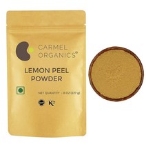 CARMEL ORGANICS 레몬 필 파우더 (8온스 또는 227g)198428, Lemon Peel Powder, 8 Ounce (Pack of 1)