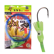 해동조구 꼴뚜기 축광튜브갈치채비 10본, 레드{1401009604012}