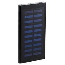 일체형 보조배터리 샤오미 보조배터리태양 보조베터리 50000mah 2 USB 외부 배터리 휴대용 전화 충전기 스, 02 Black