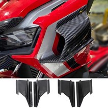 오토바이 프론트 사이드 스포일러 탄소 사이드 윙 디플렉터 공압 페어링 가드 for honda adv150 adv 150 2019, 검은색