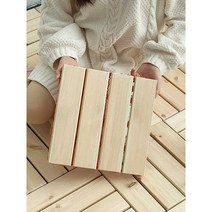 베란다데크타일 잔디 바닥재 발코니 정원 코너, 미끄럼 방지 소나무 30x30cm 조각