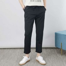 이너프데이 S-5XL 슈퍼 편한 냉장고 바지 여름 아이스 밴딩 시원한 사방스판 남자 슬랙스 빅사이즈