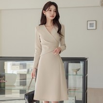 DRO037 핀턱 셔링 플레어 원피스