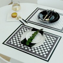 일회용 종이식탁매트 10P세트 모노화이트 엘라다이닝, 1개, 모노화이트 B