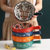 BLOWFISH FUGU 북유럽 캐릭터 손잡이 그릇 라면 그릇냉면 그릇 세트/도자기 손잡이 그릇, 불곰+ 미록+방울토끼+긴귀토끼+알파카입니다
