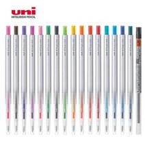 유니 스타일핏 단색펜 리필 0.28 0.38 볼펜, 1개, 본품 0.28mm 라임그린