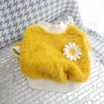 슈나우저 옷 강아지 환절기 산책룩 비숑 스피츠, 옐로우