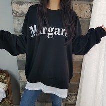 상상그이상 여성용 국내제작 기모 마가렛 레이어드 맨투맨 부드럽고 따뜻한 코디걱정 없는 색감 좋은 티셔츠세트 가성비 좋은 가벼운 빅사이즈 남여공용 커플템 데일리 꾸안꾸룩