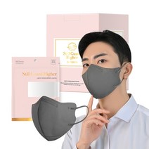 스틸가드하이얼황사방역마스크(KF94)(대형)) 50매, 그레이