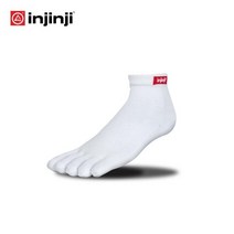 인진지 쿨맥스 스포츠 발가락 양말, WHITE