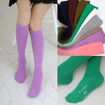 해피라운지 비비드 컬러 골지 니삭스 여성 골프 헬스 운동 양말