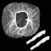 100pcs 일회용 호텔 방수 샤워 캡 홈 목욕 명확한 머리 보닛 냉장고에 대 한 신선한 유지 가방, 02 50 pcs a  set