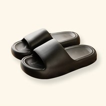 키높이 층간소음 쿠션 거실화 거실 푹신한 실내화 실내 슬리퍼 욕실화, 블랙