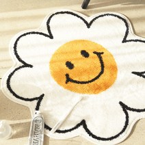 꽃모양 스마일 러그 아이방 발매트 인테리어 거실매트