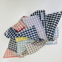 체리쉬홈 미니 체크 키친크로스 테이블매트 겸용 핸드메이드 매직후크 포함, 보라, 50x40