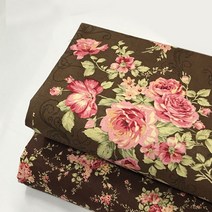 굿팡패브릭 [면20수]수입풍 로즈가든 브라운 2종_2002 (5514038), 로즈가든_브라운