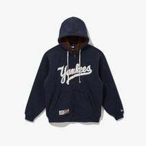 [국내 매장판] 뉴에라 남여공용 MLB 쿠퍼스타운 스크립트 뉴욕 양키스 후드 집업 네이비 13338678 300462