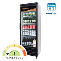 국내산 1등급 음료수 냉장고 블랙 약국 주류 냉장 UNI-D465RF(블랙) 쇼케이스 420L, A지역
