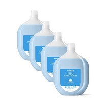 메소드 핸드워시리필 손세정제리필 젤 핸드솝 액체비누 리필 34oz 씨 미네랄 1L METHOD Gel Hand Soap Refill Sea Minerals, 4개