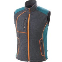 티뷰크 MK-442 폴라폴리스 조끼 그레이 동복 가슴 로고지퍼 그레이톤 양면 본딩, 110-3XL