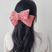 파티 벨벳 심플 왕리본핀 반묶음핀 30칼라