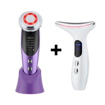 바디 고주파 마사지기 얼굴 갈바닉 EMS 리프팅 뷰티 LED 피부 목, 퍼플