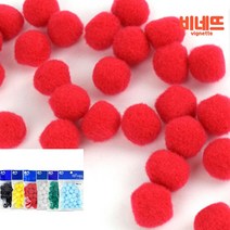폼폼이 20빨강 펠트볼 어린이집만들기 양모펠트