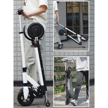 성인 전동 킥보드 2륜 스쿠터 접이식 미니 출퇴근용, 블랙36V 보조휠 고정속도 9km