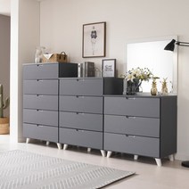 퍼니아트 루카 광폭 4단서랍장 800, 바디그레이_그레이