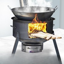 화덕만들기 캠핑화로대 불멍 가마솥화덕 주물 드럼통화로, 43cm+1.5두께+스토브연속
