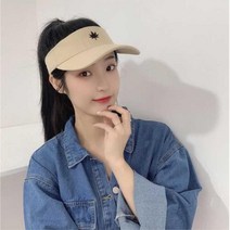 단풍무늬포인트 햇빛차단 골프썬캡 여성모자 젊은