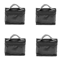 DJI 호환155x115x90mm 내화 방폭 안전 가방 RC 모델 비행기 헬리콥터 FPV 드론 배터리용 8 개 구획 내장, 05 4PCS Black